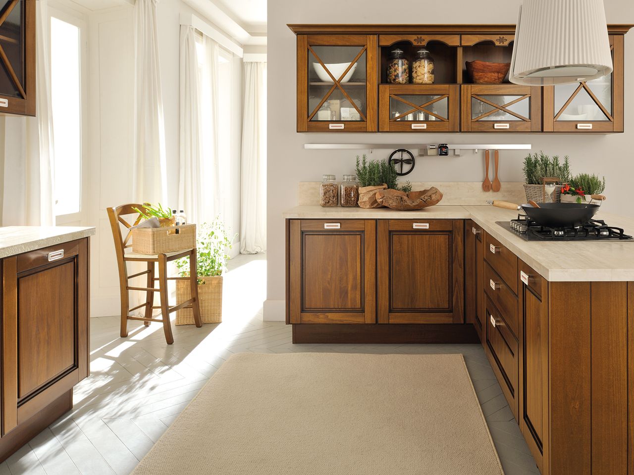 White and Brown Cabinets for Kitchen 5