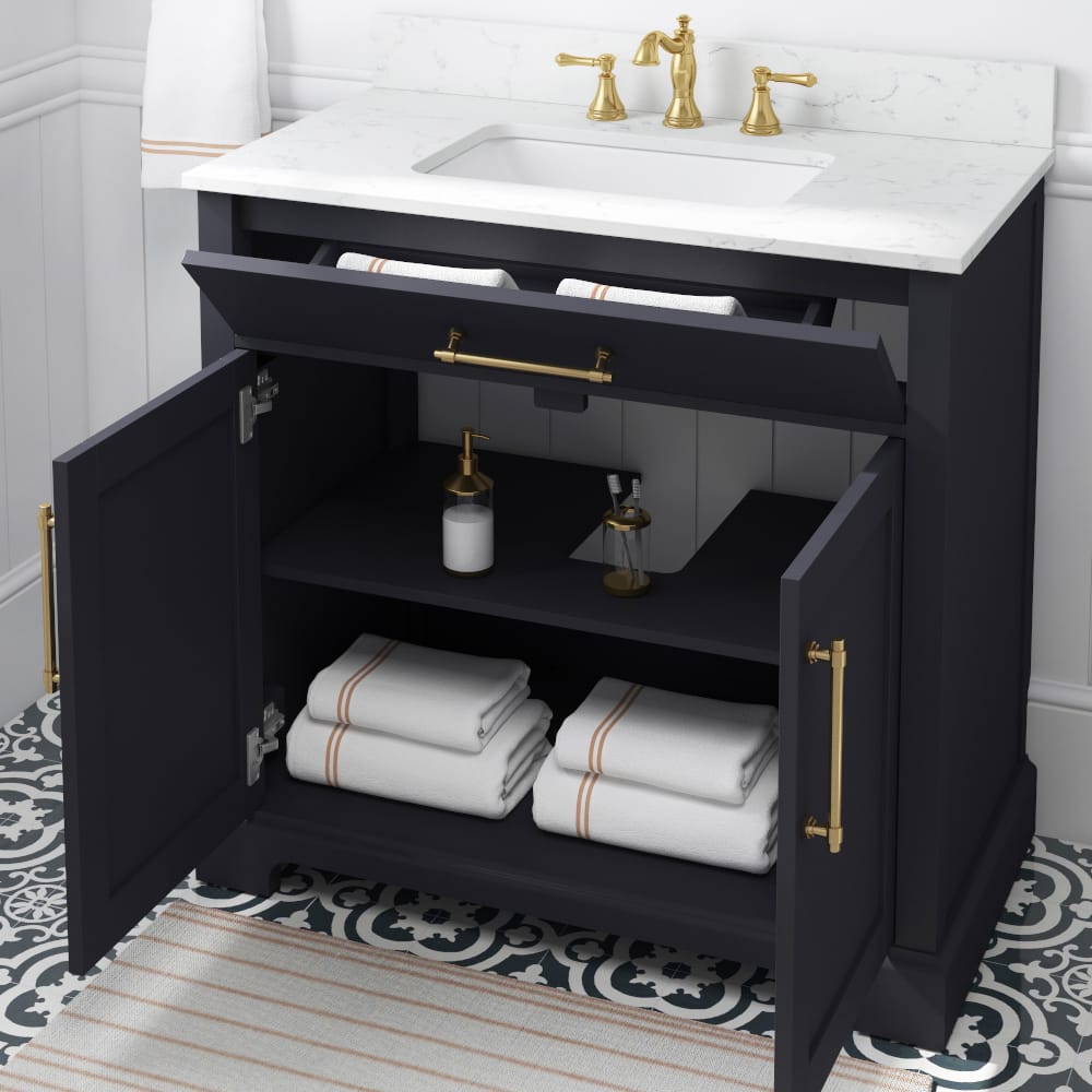 Black Bathroom Vanity with Sink 3