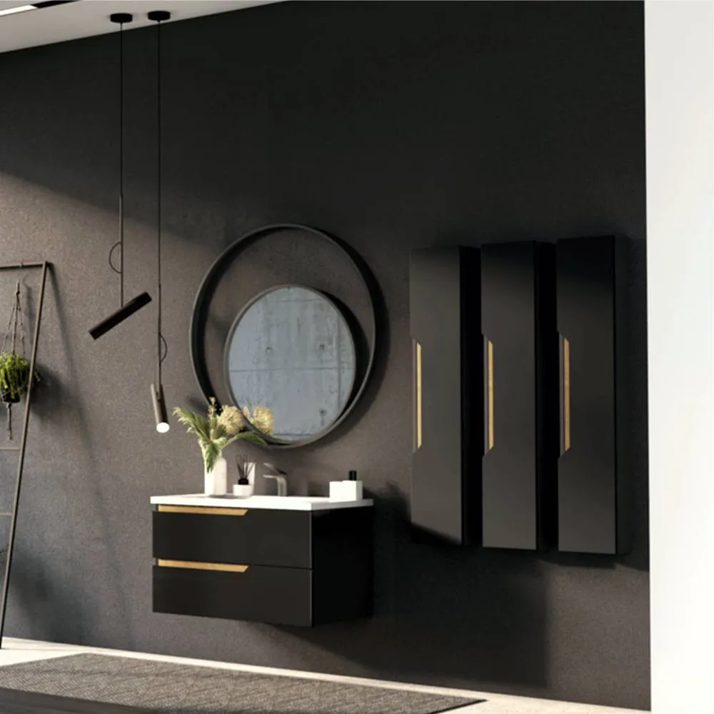 Black Bathroom Vanity with Sink 6