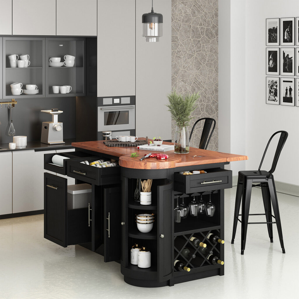 The Ultimate Guide to Black Kitchen Island with Seating 9